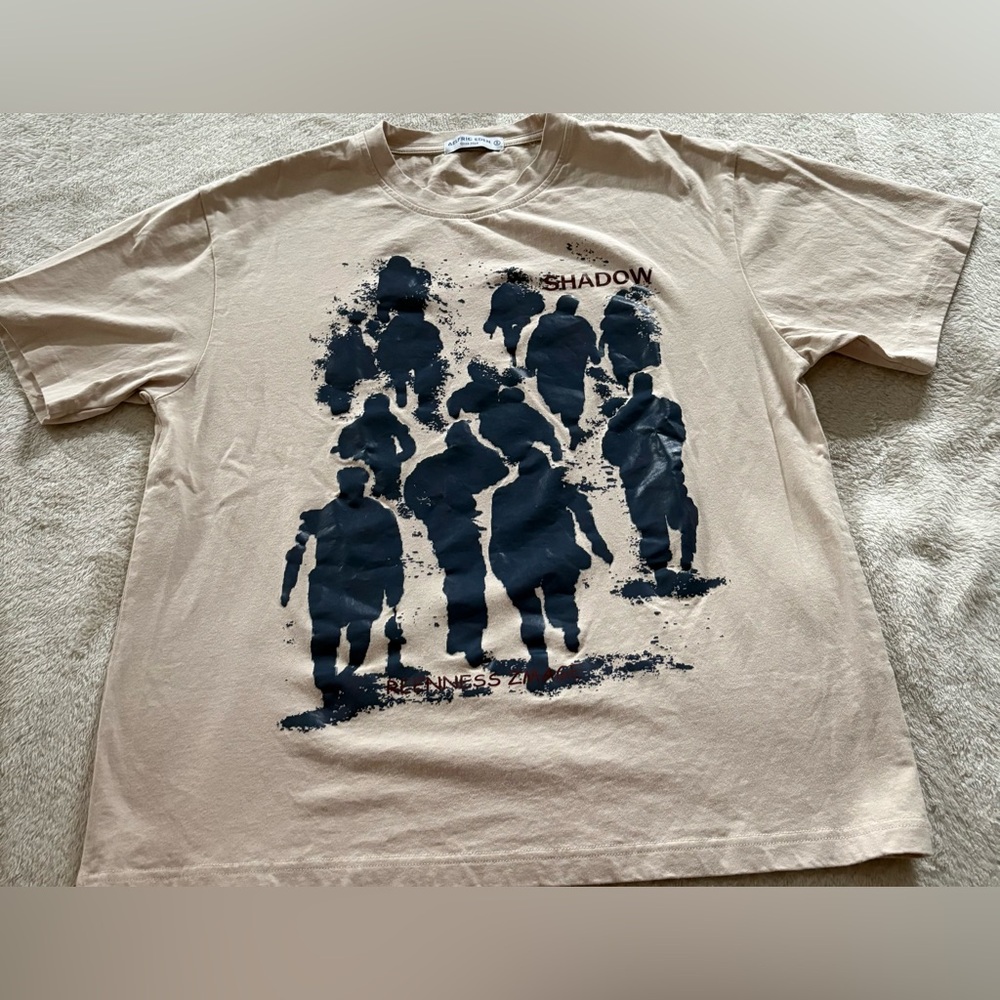 Aelfric Eden Beige Shadow Graphic Tee (See Measurements)